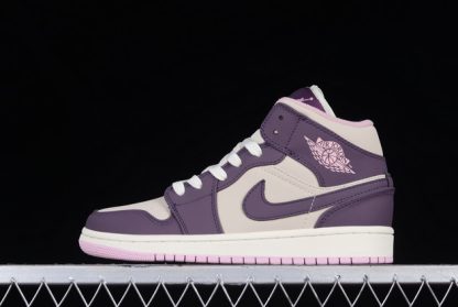 2023 Air Jordan 1 Mid Retro GS Pro Purple 555112-500 Basketball Shoes