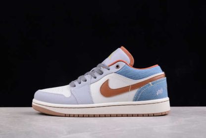 FZ5045-091 Air Jordan 1 Low SE Denim Phantom Multi Color AJ1 Basketball Shoes