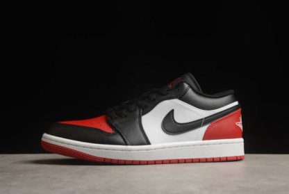 553558-161 Air Jordan 1 Low Bred Toe AJ1 Basketball Shoes