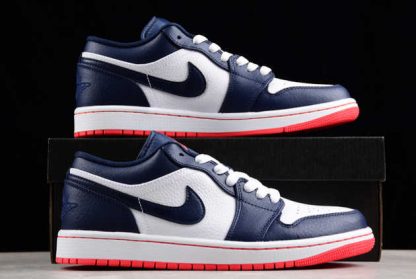 553558-481 Air Jordan 1 Retro Low Obsidian Ember AJ1 Basketball Shoes-4