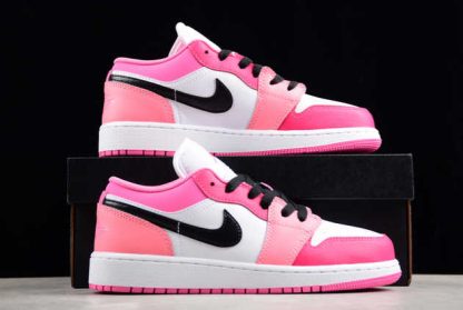 553560-162 Air Jordan 1 Low GS White Pinksicle AJ1 Basketball Shoes-5