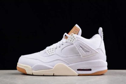 AO2571-100 Levis x Air Jordan 4 Denim White AJ4 Basketball Shoes