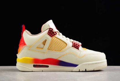 AQ0344-901 J Balvin x Air Jordan 4 Retro Smile Face Gradient Rainbow AJ4 Basketball Shoes-1