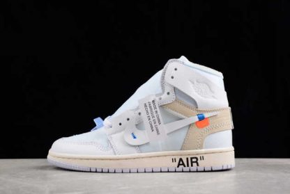 AQ0818-100 Off White x Air Jordan 1 Retro High OG White AJ1 Basketball Shoes