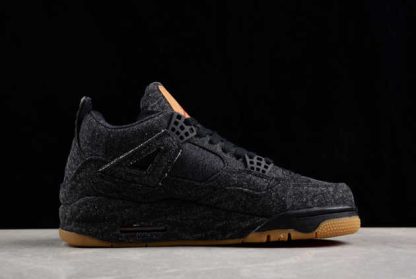 AQ9103-001 Air Jordan 4 Retro x Levi's Black Denim AJ4 Basketball Shoes-1