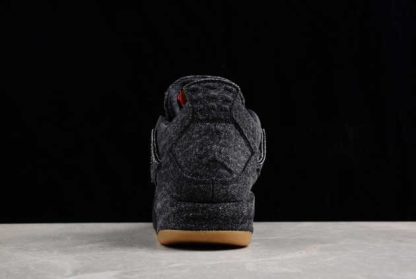 AQ9103-001 Air Jordan 4 Retro x Levi's Black Denim AJ4 Basketball Shoes-4