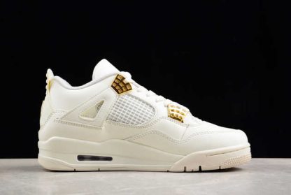 AQ9129-170 Air Jordan 4 Retro Metallic Gold AJ4 Basketball Shoes-1