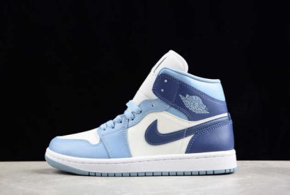 BQ6472-140 Air Jordan 1 Mid Diffused Blue AJ1 Basketball Shoes