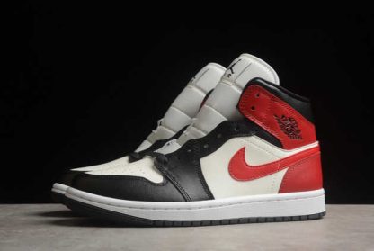 BQ6472-160 Air Jordan 1 Mid Black Toe AJ1 Basketball Shoes-2