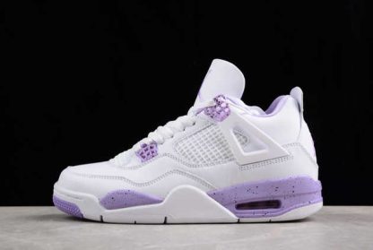 CT8527-115 Air Jordan 4 White Purple Oreo AJ4 Basketball Shoes