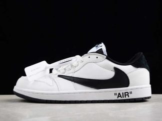 DH7866-180 Travis Scott x Air Jordan 1 Low OG White Black AJ1 Basketball Shoes