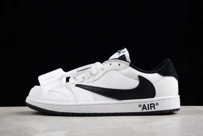 DH7866-180 Travis Scott x Air Jordan 1 Low OG White Black AJ1 Basketball Shoes