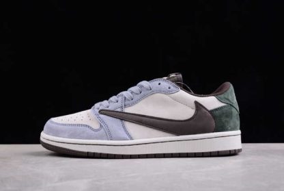 DM7866-820 Travis Scott x Air Jordan 1 Low OG Jade Green AJ1 Basketball Shoes