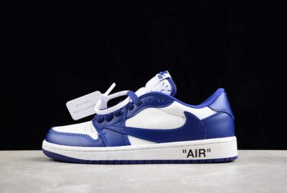 DM7890-101 Travis Scott x Air Jordan 1 Low OG AJ1 Royal Blue/White Basketball Shoes