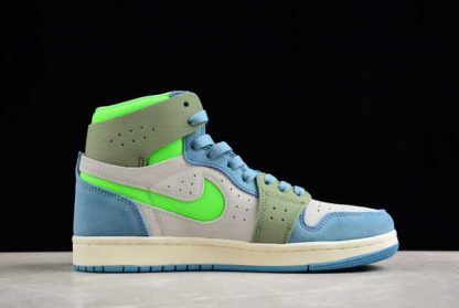 DV1305-433 Air Jordan 1 High Zoom CMFT 2 Blue Electric Green AJ1 Basketball Shoes-1