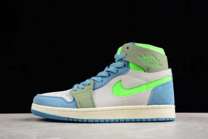 DV1305-433 Air Jordan 1 High Zoom CMFT 2 Blue Electric Green AJ1 Basketball Shoes