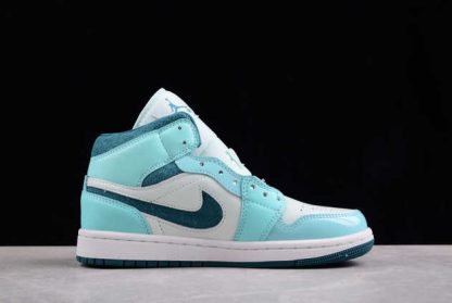 DZ3745-300 Air Jordan 1 Mid SE Chenille Bleached Turquoise AJ1 Basketball Shoes-1