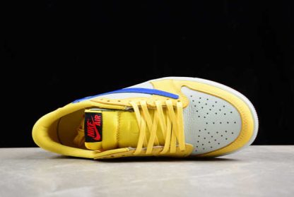 DZ4137-700 Fragment x Travis Scott x Air Jordan 1 Low Canary Basketball Shoes-3