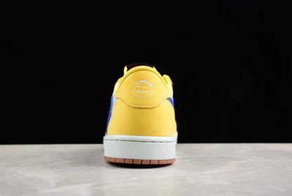 DZ4137-700 Fragment x Travis Scott x Air Jordan 1 Low Canary Basketball Shoes-4