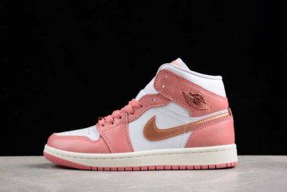 FB9892-670 Air Jordan 1 Mid SE Red Stardust AJ1 Basketball Shoes