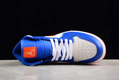 FD1029-400 Air Jordan 1 Mid Knicks Blue Orange AJ1 Basketball Shoes-3