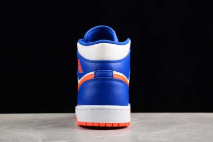 FD1029-400 Air Jordan 1 Mid Knicks Blue Orange AJ1 Basketball Shoes-4