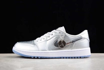 FD6648-001 Air Jordan 1 Low Golf Giving Metallic Silver Basketball Shoes