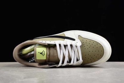 FZ3124-200 Air Jordan 1 Low Golf x Travis Scott Neutral Olive Basketball Shoes-3