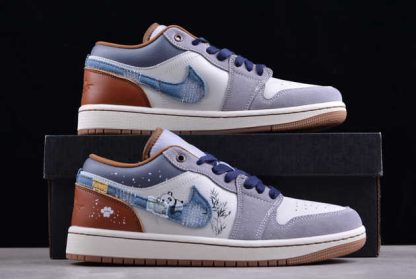 FZ5042-041 Air Jordan 1 Low SE Repaired Denim AJ1 Basketball Shoes-4