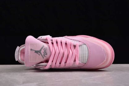 CV9388-105 Air Jordan 4 x Off-White Rose Peach AJ4 Basketball Shoes-3