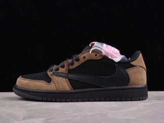 DM7866-202 Travis Scott x Air Jordan 1 Low OG Velvet Brown AJ1 Basketball Shoes