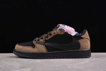 DM7866-202 Travis Scott x Air Jordan 1 Low OG Velvet Brown AJ1 Basketball Shoes