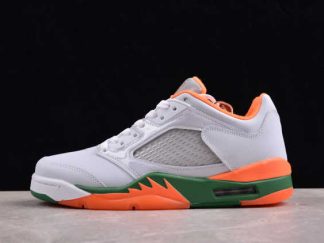 FQ1293-018 Air Jordan 5 Retro Low Miami Hurricanes AJ5 Basketball Shoes