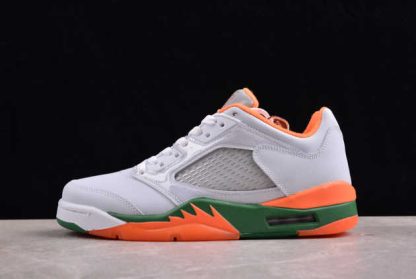 FQ1293-018 Air Jordan 5 Retro Low Miami Hurricanes AJ5 Basketball Shoes