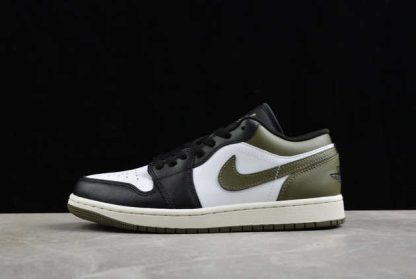 553558-092 Air Jordan 1 Low Medium Olive AJ1 Basketball Shoes