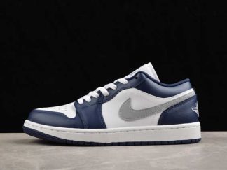 553558-141 Air Jordan 1 Low Midnight Navy AJ1 Basketball Shoes