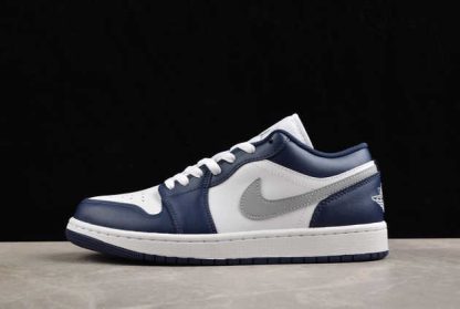 553558-141 Air Jordan 1 Low Midnight Navy AJ1 Basketball Shoes