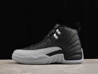 CT8013-010 Air Jordan 12 Barons Black Wolf Grey AJ12 Basketball Shoes