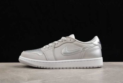 CZ0790-002 Air Jordan 1 Low OG Metallic Silver AJ1 Basketball Shoes