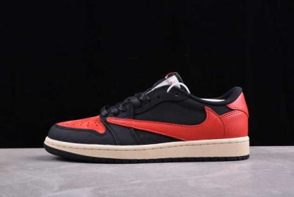 DM7866-061 Travis Scott x Air Jordan 1 Low OG Black Red AJ1 Basketball Shoes