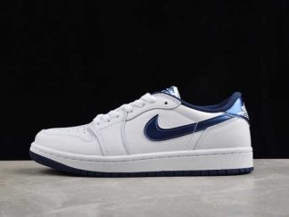 FB9933-141 Air Jordan 1 Low 85 Metallic Blue AJ1 Basketball Shoes