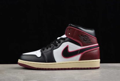 FQ7818-101 Air Jordan 1 Mid SE Sail Bordeaux AJ1 Basketball Shoes