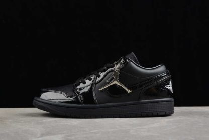 HJ7743-010 Air Jordan 1 Low SE Black Patent AJ1 Basketball Shoes