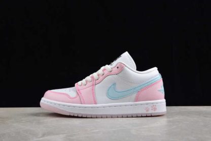 HM3706-141 WMNS Air Jordan 1 Low SE Paw Print Pink Foam AJ1 Basketball Shoes